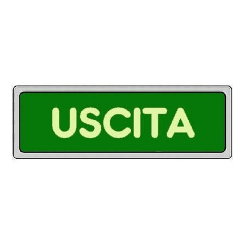 foto del prodotto cartello uscita exit segnaletica sicurezza avvertimento plastificato trade shop traesio