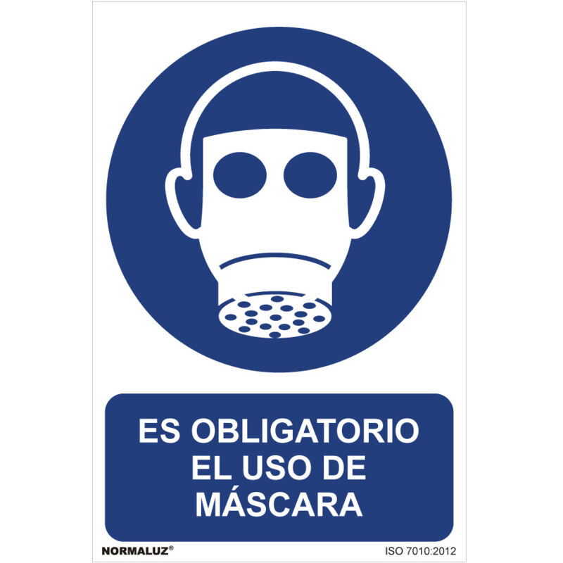 foto del prodotto cartello uso obbligatorio della maschera pvc 0,7 mm 30x40 cm
