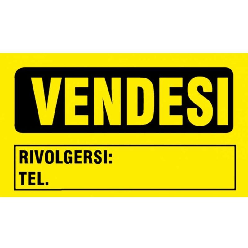 foto del prodotto cartello vendesi in polipropilene 20x30 cm
