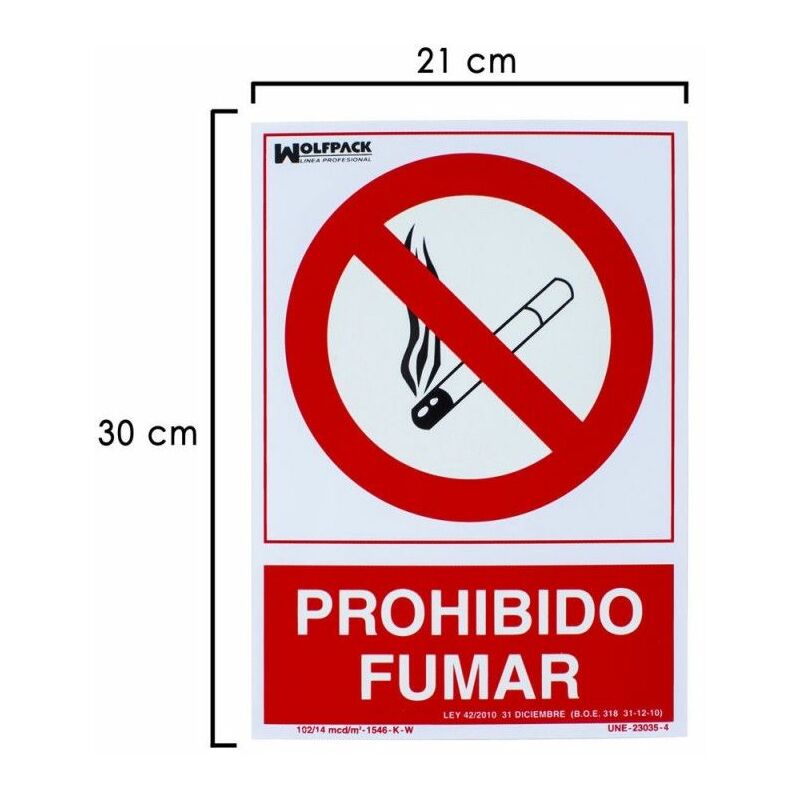 foto del prodotto cartello vietato fumare 30x21 cm.