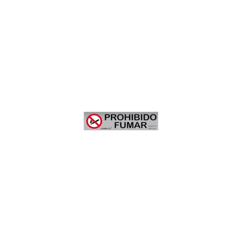 foto del prodotto cartello vietato fumare adesivo in acciaio inox 5x20cm rd707021