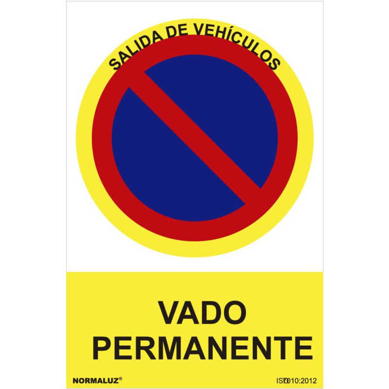 foto del prodotto cartello vietato guado permanente pvc 0,7mm 30x40cm