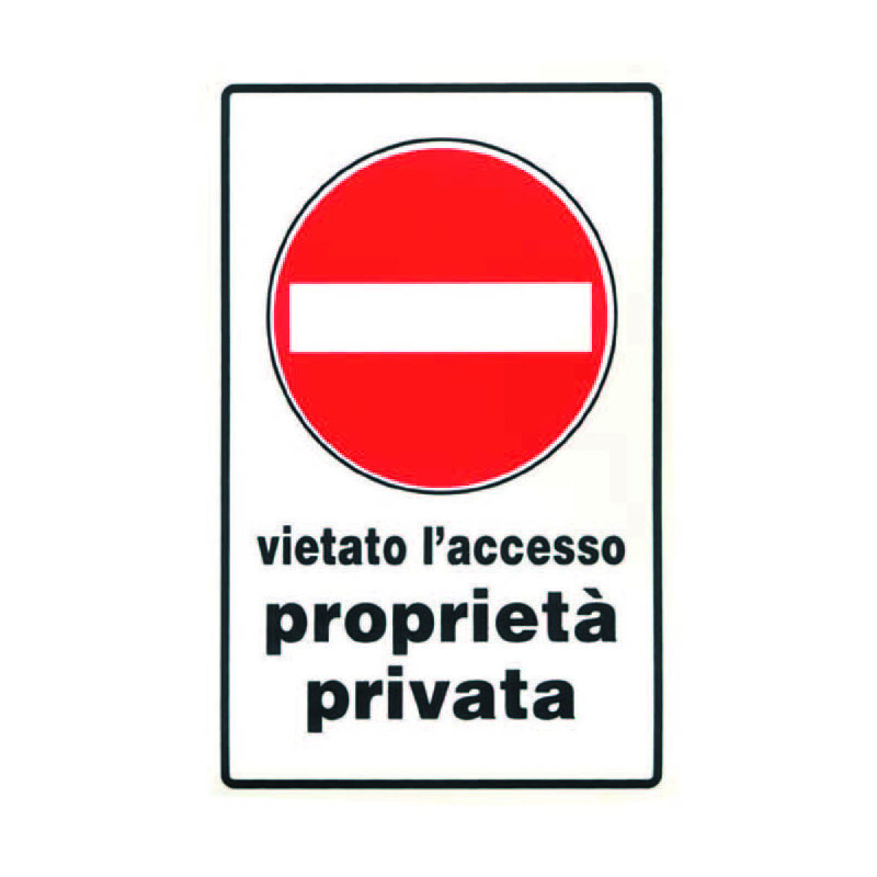 foto del prodotto cartello vietato l accesso proprieta privata mm.20x30h.