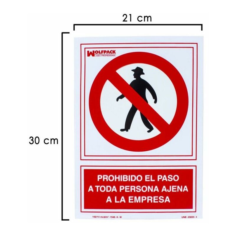 foto del prodotto cartello vietato l ingresso a stranieri azienda 30x21 cm.