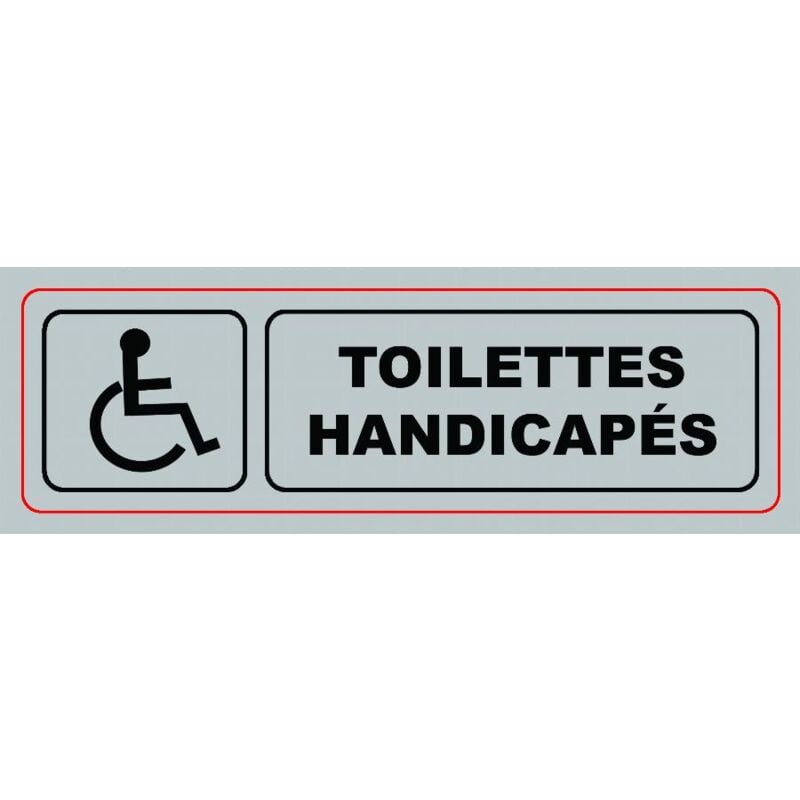 foto del prodotto cartello viso servizi igienici per disabili 170 x 50 mm s34