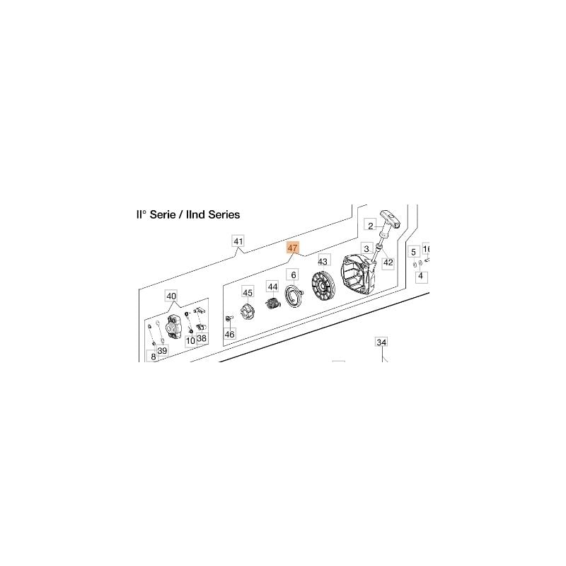 foto del prodotto carter avviamento decespugliatore modelli bc420s bc430s bc430t 61350257a oleomac