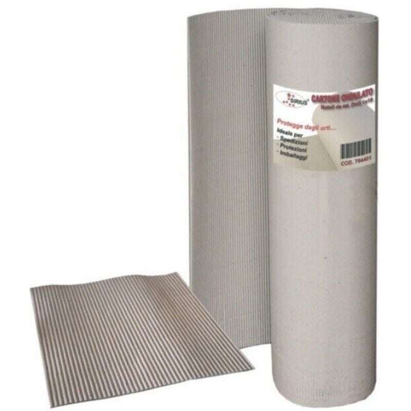 foto del prodotto cartone ondulato in rotolo copritutto imballaggio pacchi 1 x 18 mt gr m2 ca 260