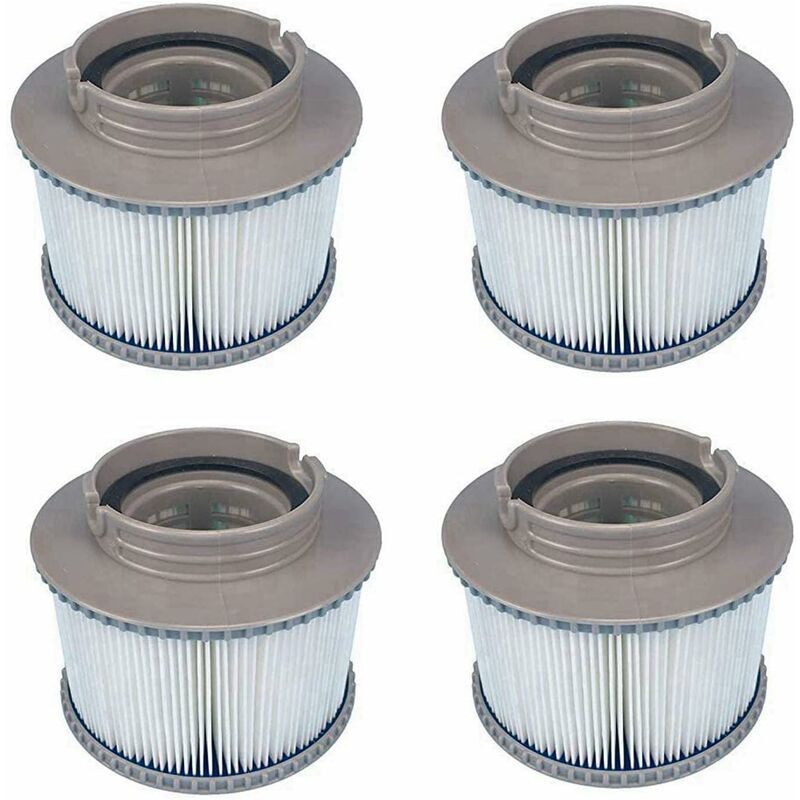 foto del prodotto cartucce filtro di ricambio mspa per tutti i modelli di piscina whirlpool spa, cartucce filtro a maglie per mspa bubble spa confezione da 4 