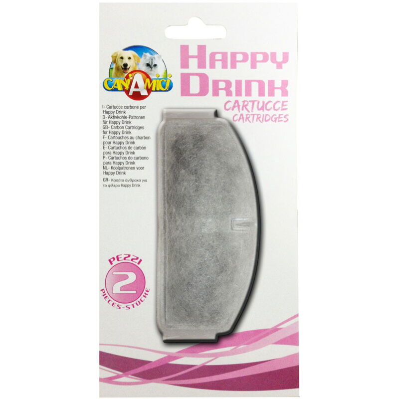 foto del prodotto cartucce in carbone di ricambio per fontana happy drink 2 pezzi