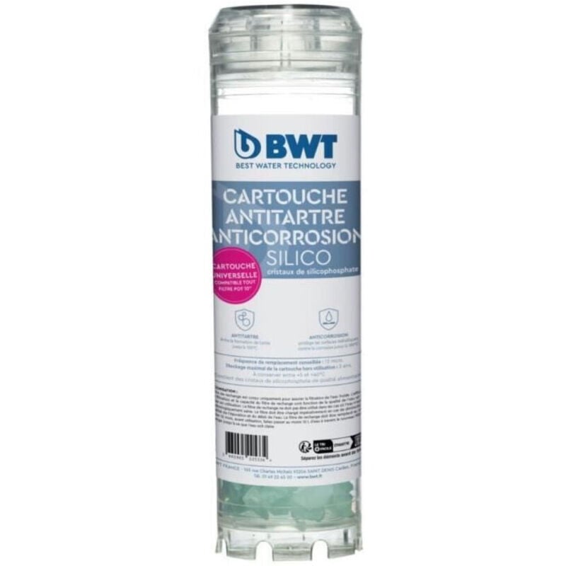 foto del prodotto cartuccia bwt anticalcare anti corrosione silicofosfato, sostituzione consigliata ogni 12 mesi