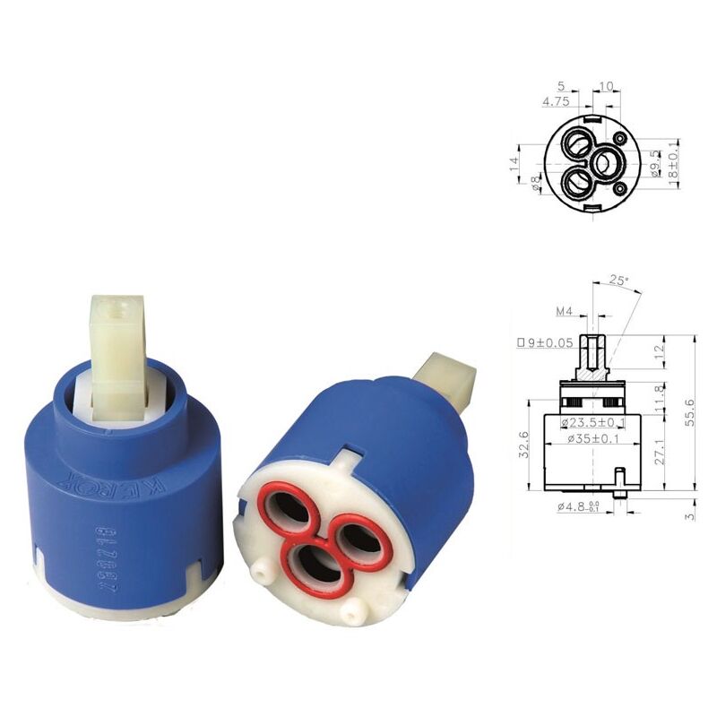 foto del prodotto cartuccia ceramica n.058 mod. kerox mix k35a 818000pbk35a