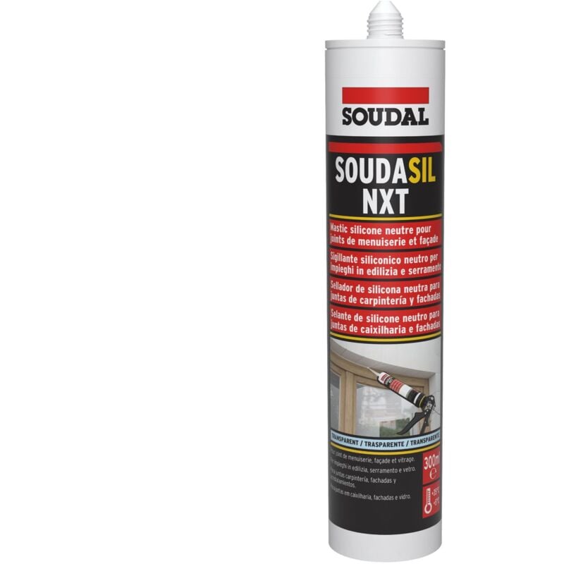 foto del prodotto cartuccia di silicone trasparente neutra 300ml soudal
