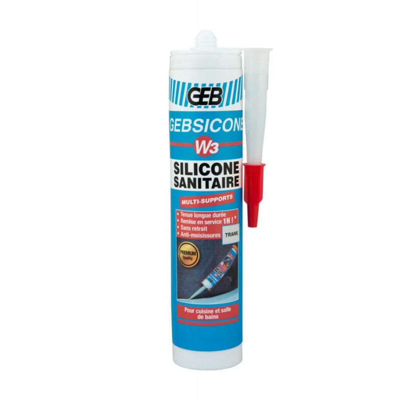 foto del prodotto cartuccia di silicone w3 280ml, asciugatura rapida, trasparente
