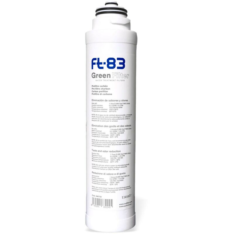 foto del prodotto cartuccia filtro a carboni attivi ft83 per filtro sottolavello duo o trio uf