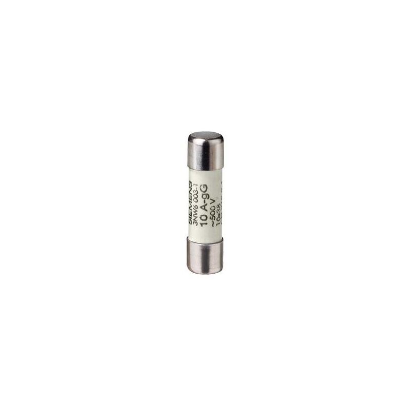 foto del prodotto cartuccia fusibile cilindrica sentron, 10 x 38 mm, 10 a, gg, un ac: 500 v
