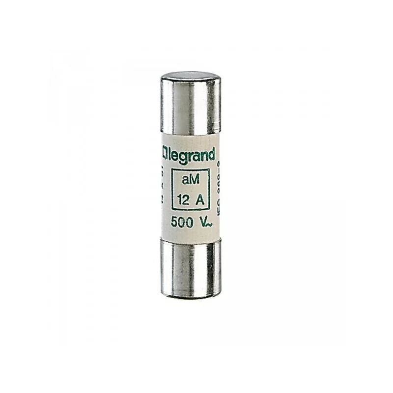foto del prodotto cartuccia fusibile legrand 014012 am 14x51mm 12a senza indicatore 500v