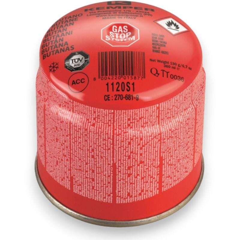 foto del prodotto cartuccia gas per saldatura con valvola di sicurezza 190 gr