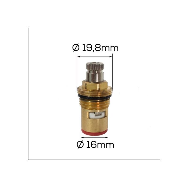 foto del prodotto cartuccia rubinetto caldo freddo a 3 vie