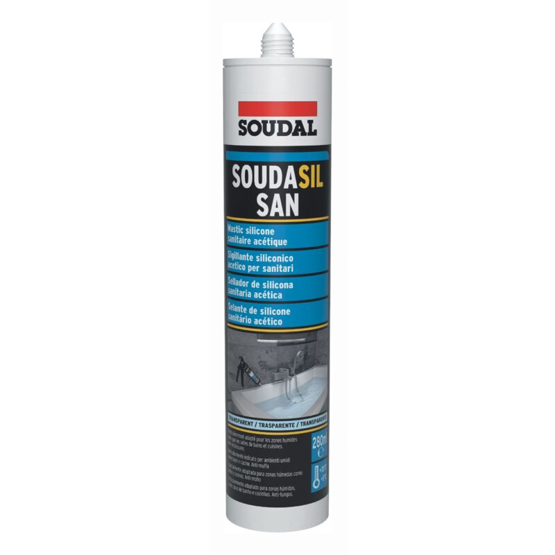 foto del prodotto cartuccia sanitaria trasparente 280ml soudal