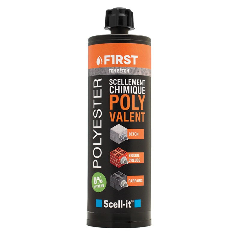 foto del prodotto cartuccia sigillante chimica versatile first scell it 410 ml grigio cemento first410g