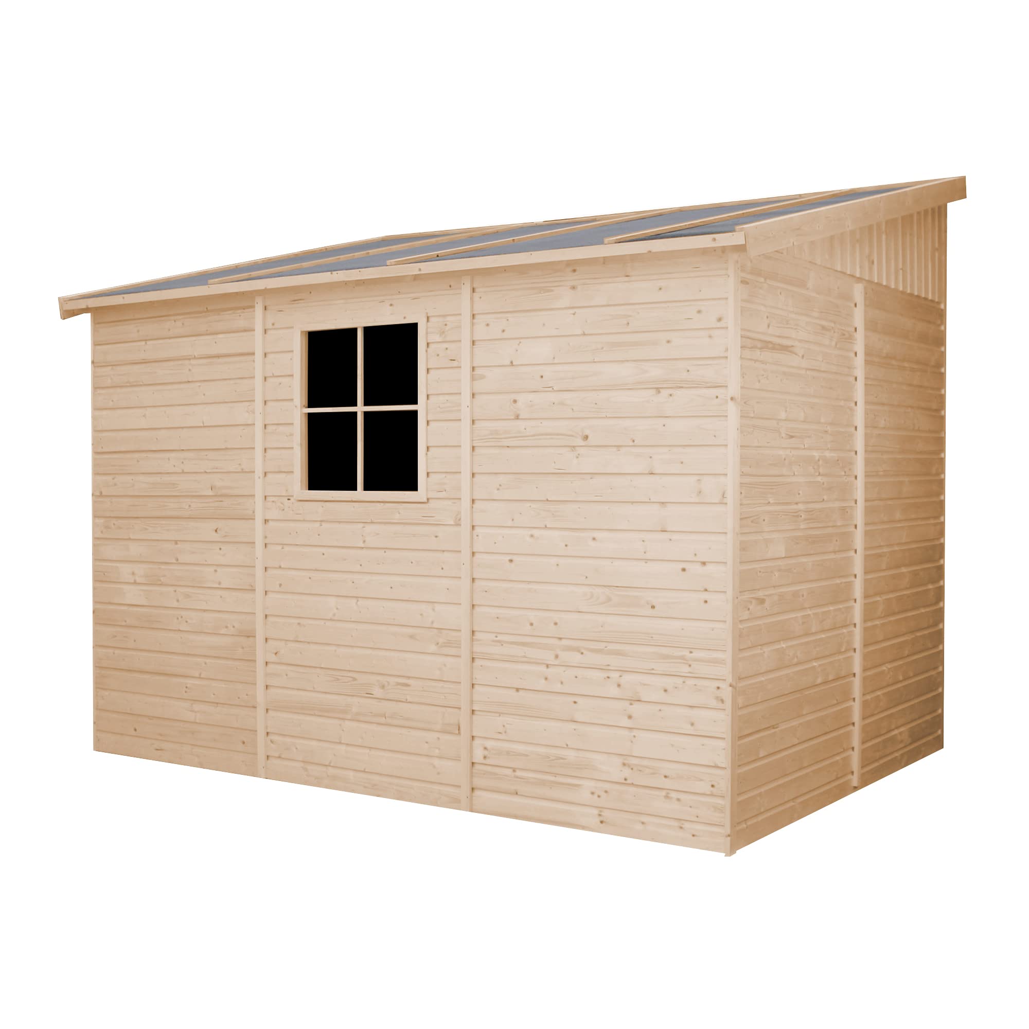 foto del prodotto casa da giardino in legno con parete laterale 6,09 m timbela m339a m339g
