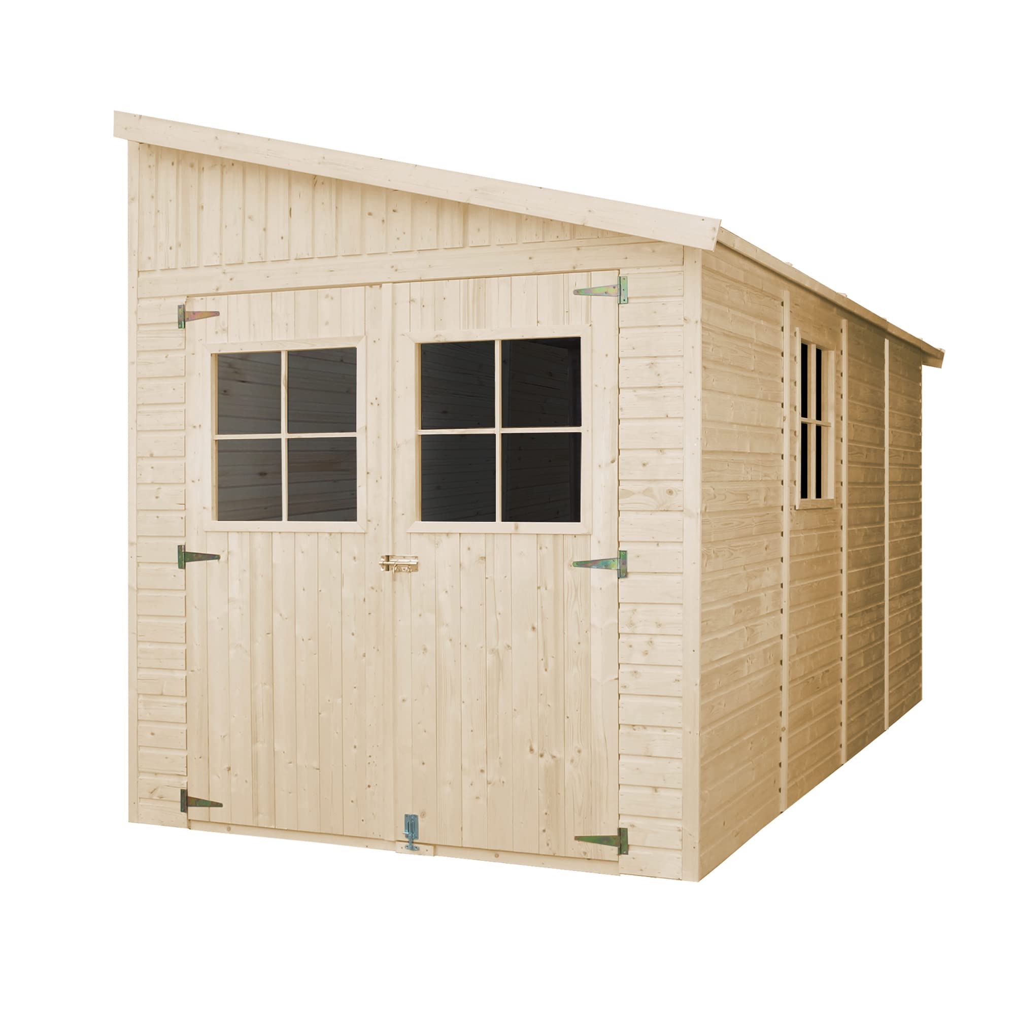 foto del prodotto casa da giardino in legno con parete laterale 8,1 m timbela m340a m340g