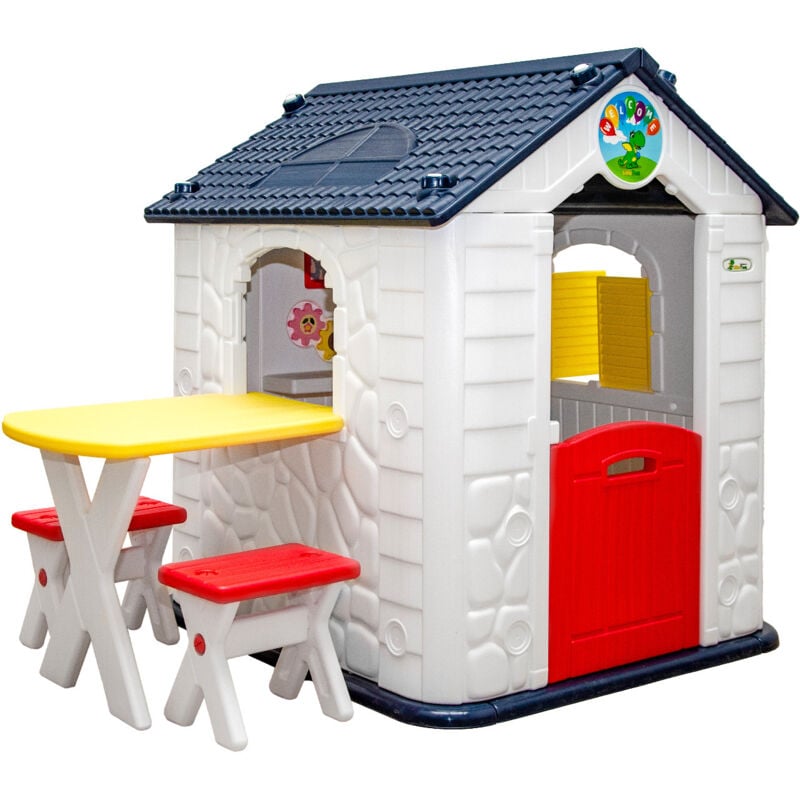 foto del prodotto casa dei giochi con tavolo per bambini 1 anno giardino bimbi esterno e interno