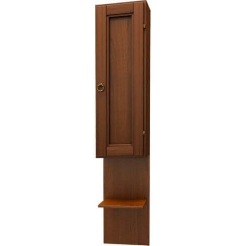 foto del prodotto casa pensile singolo bagno ripiano in noce con anta destra 20x17x97 cm savini