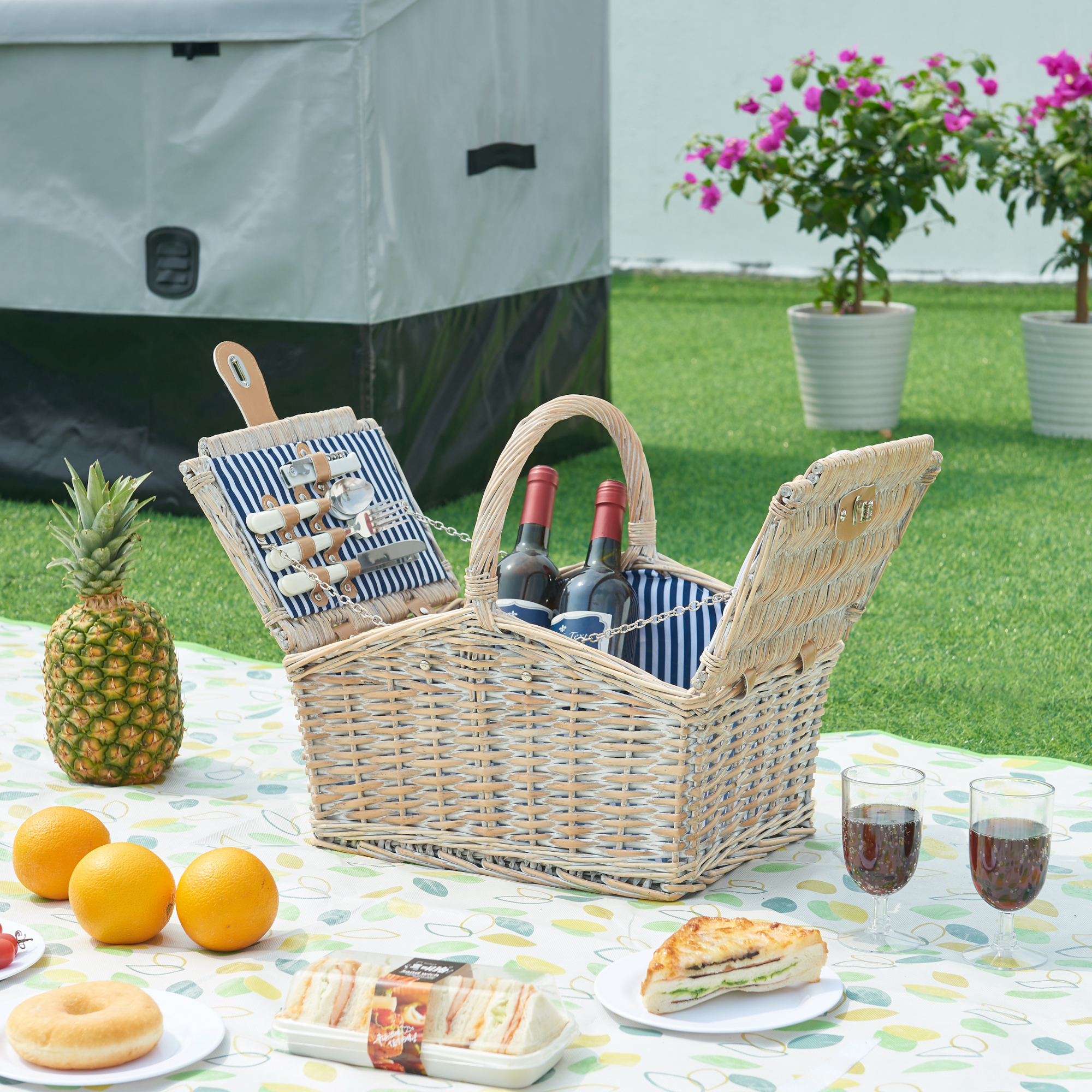 foto del prodotto casa.pro cestino da picnic lumparland per 2 persone 40 x 28 x 37 cm