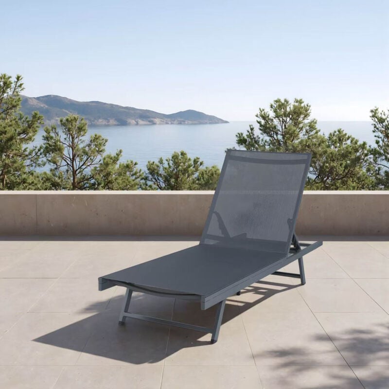 foto del prodotto casa.pro lettino prendisole baragiano antracite grigio