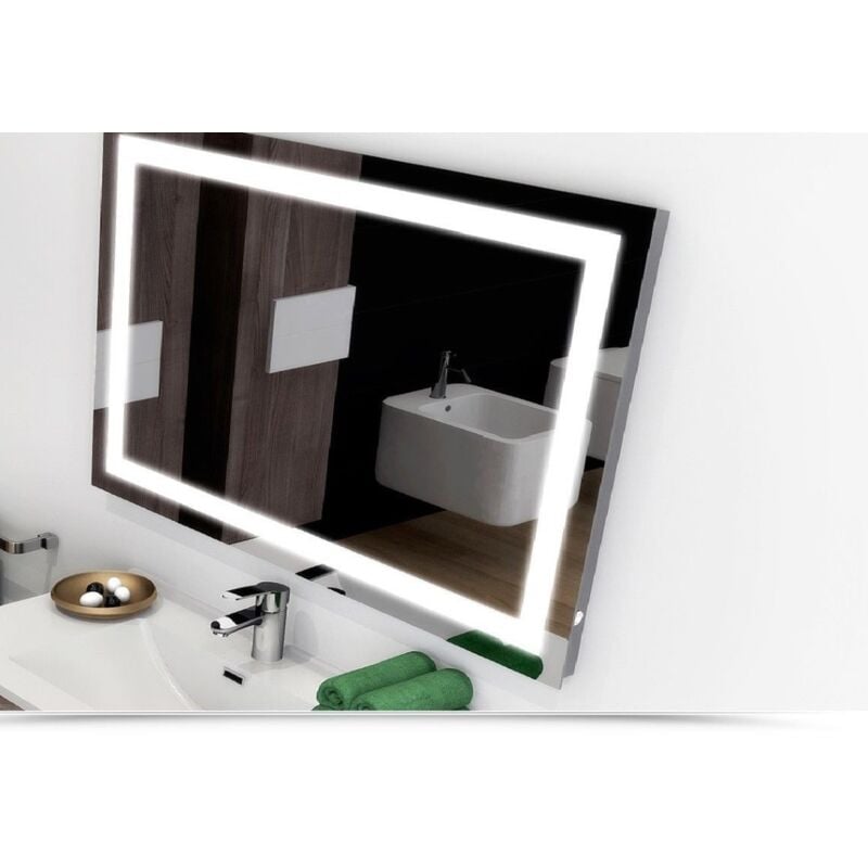 foto del prodotto casa - specchio bagno retroilluminato led angolare 70x100 cm arredo design - 8.0