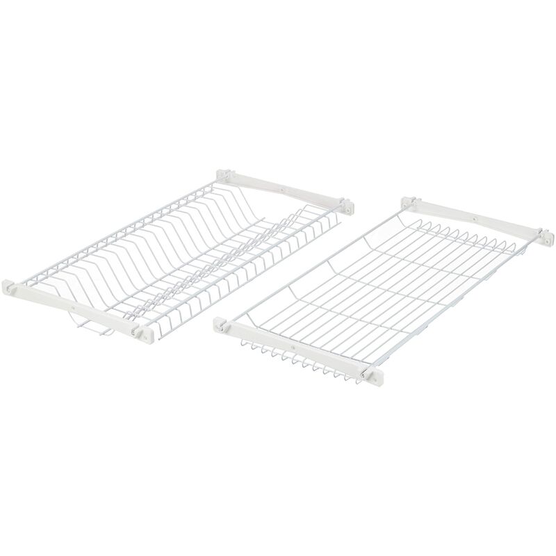foto del prodotto casabriko 50356 scolapiatti da incasso, acciaio verniciato, bianco, 60 cm