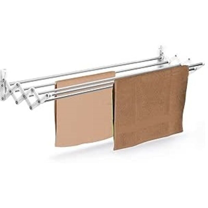 foto del prodotto casabriko stendibiancheria da parete berlin inox muro cm.100