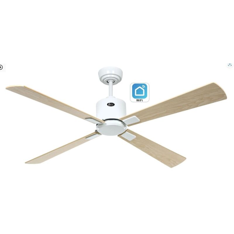 foto del prodotto casafan eco neo iii 132, ventilatore bianco wifi senza luce