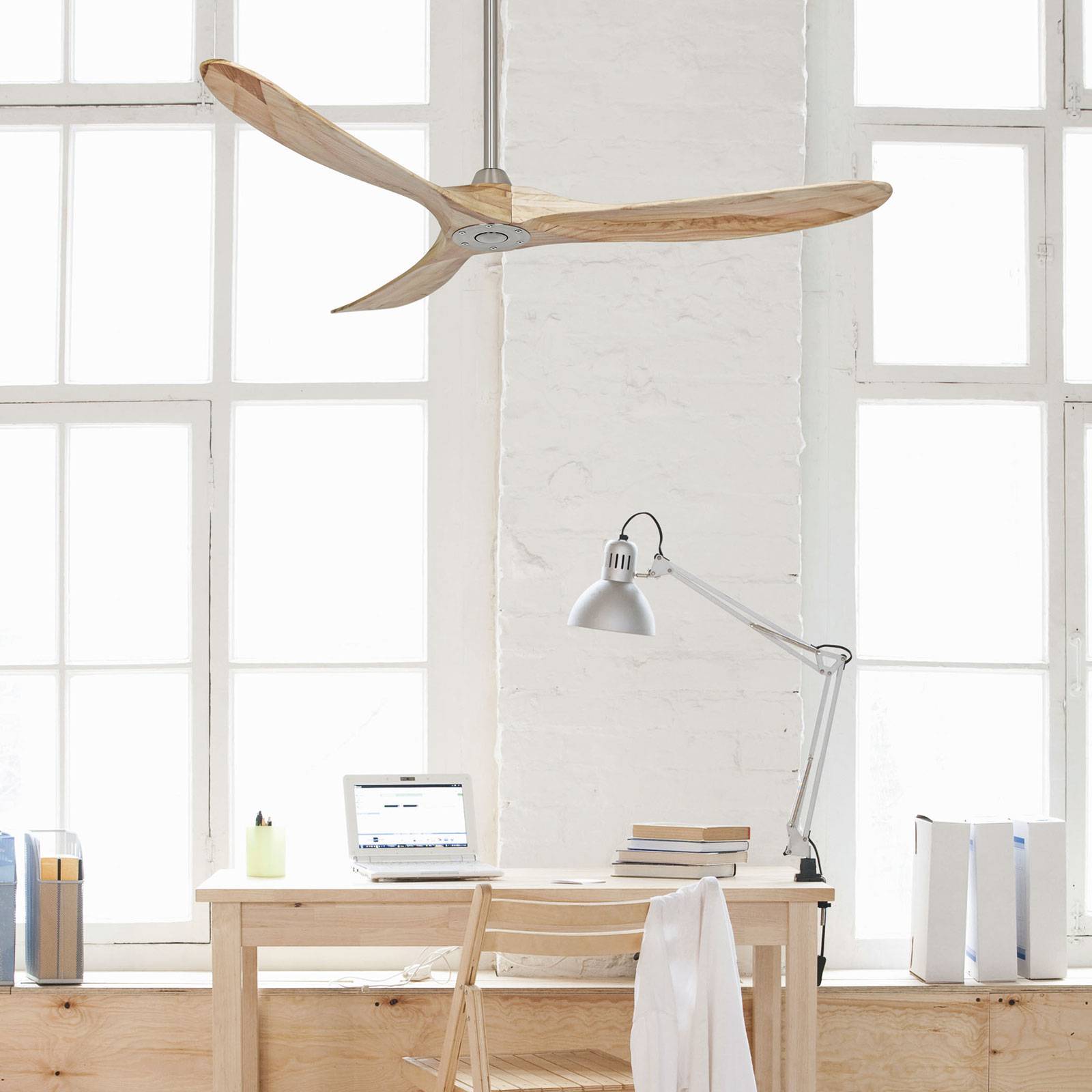 foto del prodotto casafan ventilatore eco genuino 152 cm cromo legno