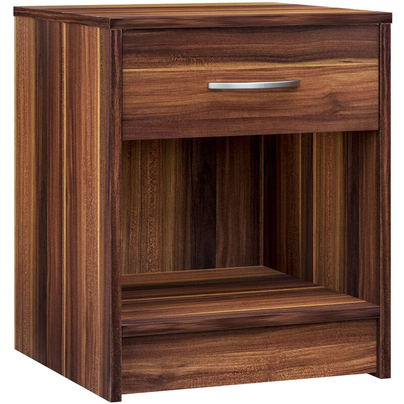 foto del prodotto casaria comodino con cassetto 50x40x35cm 50cm camera da letto altezza comfort legno tavolino da notte nero merano