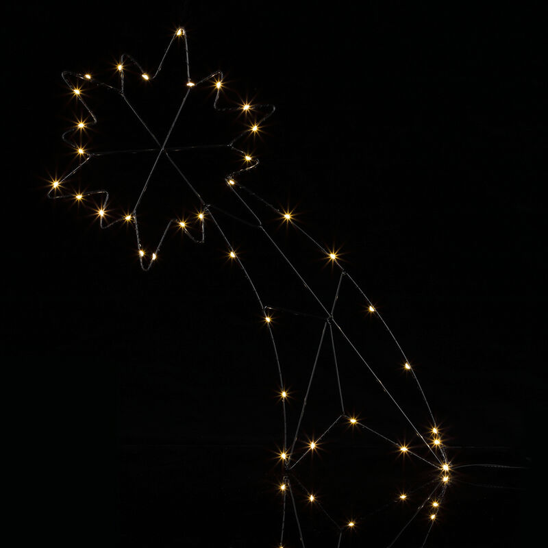 foto del prodotto casaria luci a led decorative vari motivi addobo natalizio per finestre interni esterni ip44 con timer a batteria cervo stellina deco stella