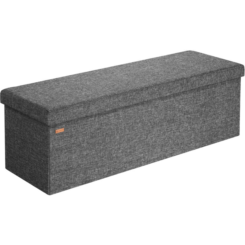 foto del prodotto casaria panca contenitore pieghevole similpelle pouf poggiapiedi ottomana xl dunkelgrau de 
