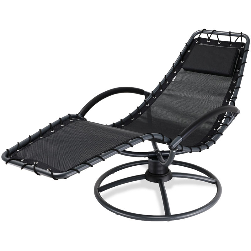 foto del prodotto casaria poltrona relax eve oscillabile 360 con cuscini acciaio sdraio da giardino balcone terrazzo anthrazit de 