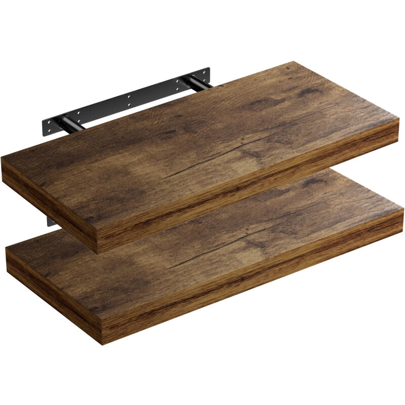 foto del prodotto casaria set di 2 mensole sospese 50cm de , set of 2 dark oak en 