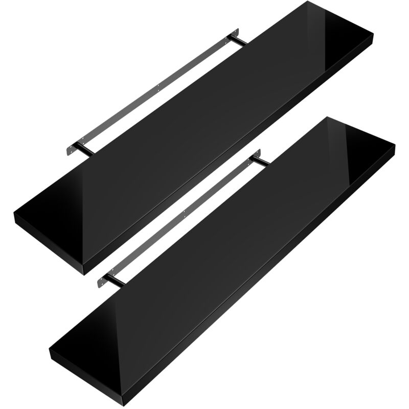 foto del prodotto casaria set di 2 mensole sospese 50cm de , set of 2 high gloss black en 