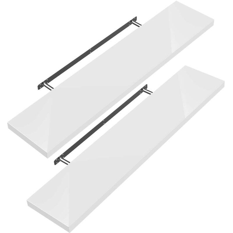 foto del prodotto casaria set di 2 mensole sospese 50cm de , set of 2 high gloss white en 