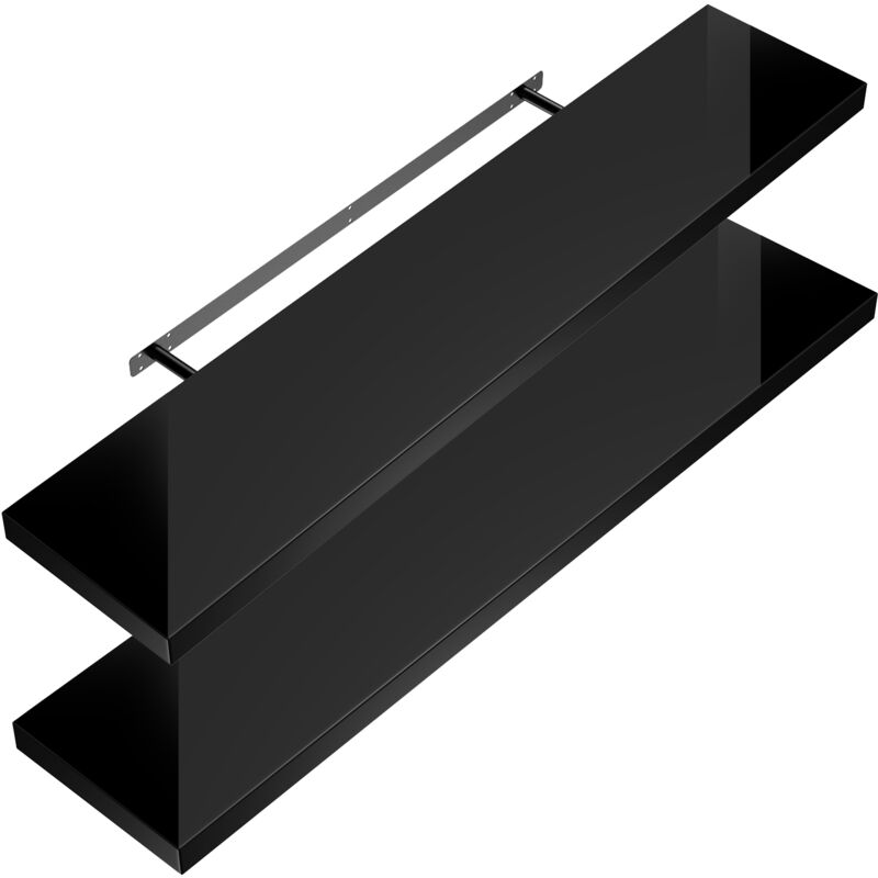 foto del prodotto casaria set di 2 mensole sospese 70cm de , set of 2 high gloss black en 