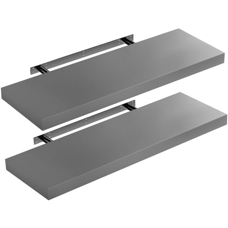 foto del prodotto casaria set di 2 mensole sospese 70cm de , set of 2 matt grey en 