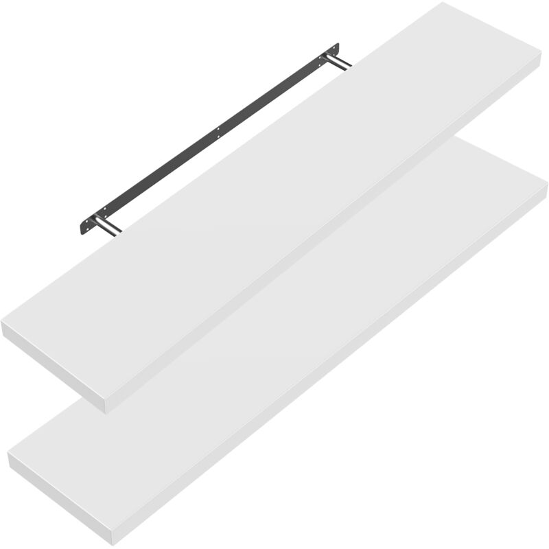 foto del prodotto casaria set di 2 mensole sospese 70cm de , set of 2 matt white en 