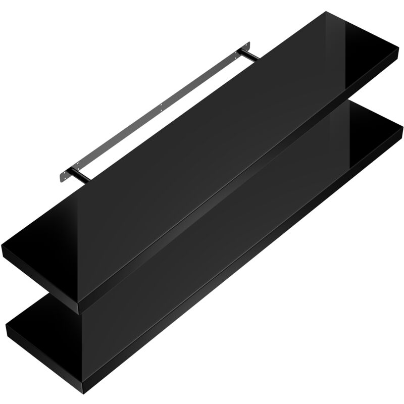 foto del prodotto casaria set di 2 mensole sospese set of 2 high gloss black en , 110cm de 