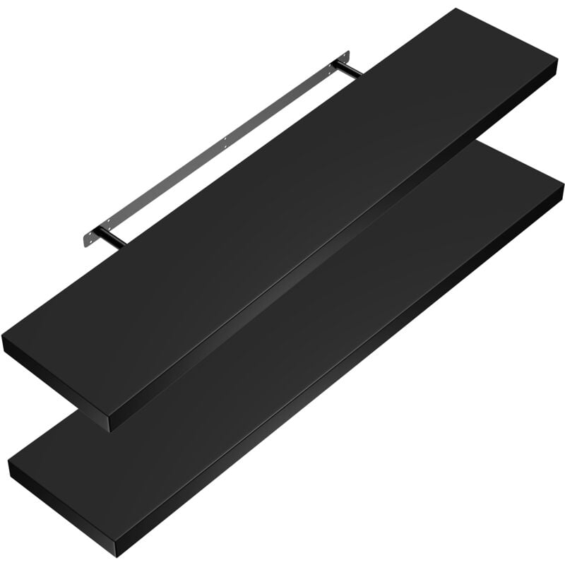 foto del prodotto casaria set di 2 mensole sospese set of 2 matt black en , 90cm de 