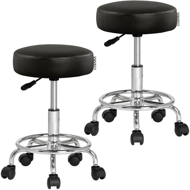 foto del prodotto casaria sgabello da ufficio seduta girevole a 360 morbida 10 cm altezza regolabile 51 65 cm sedia home office sedia per centro estetico