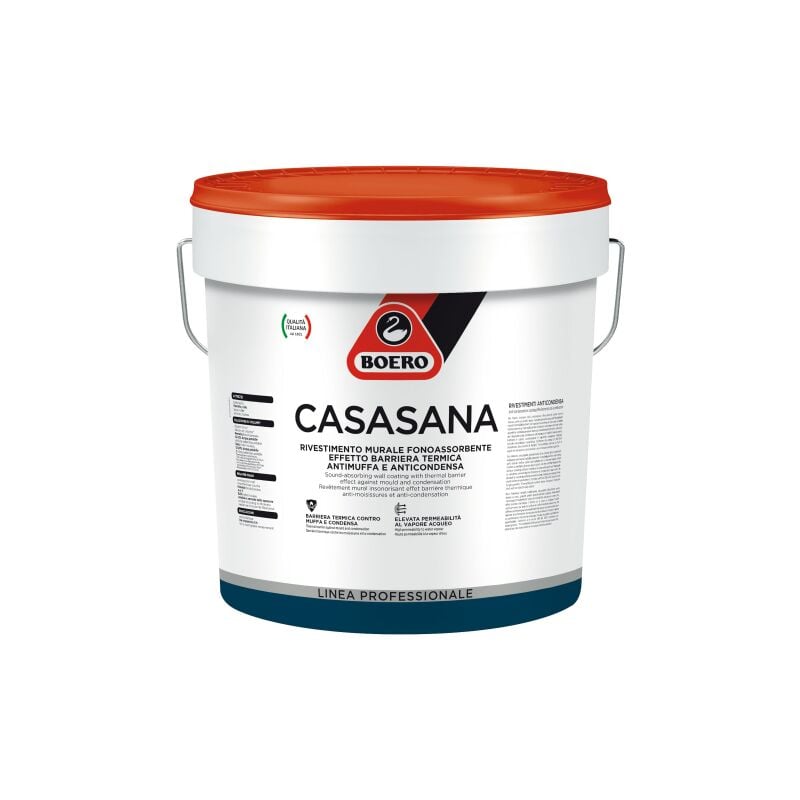 foto del prodotto casasana pittura anticondensa antimuffa fonoassorbente 14 lt boero