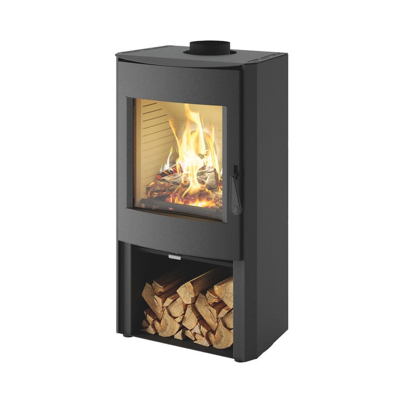 foto del prodotto casatelli stufa a legna a convezione nera wendy 8.0 kw